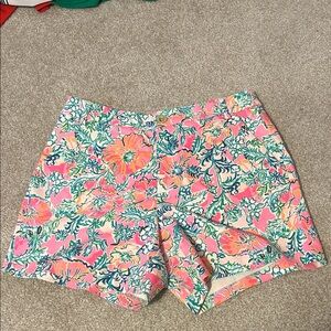 Lilly Pulitzer Pink and Green Floral Shorts